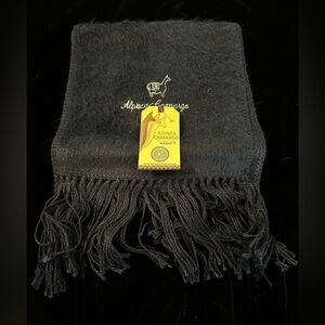 NWT Alpaca Camargo Navy Blue Alpaca Wool Blend Scarf Made in Peru